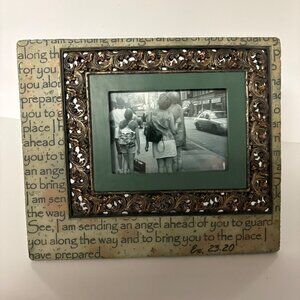 Inspirational Picture Frame 2003 Demdaco by Faith Filigree Bible Verse Vintage